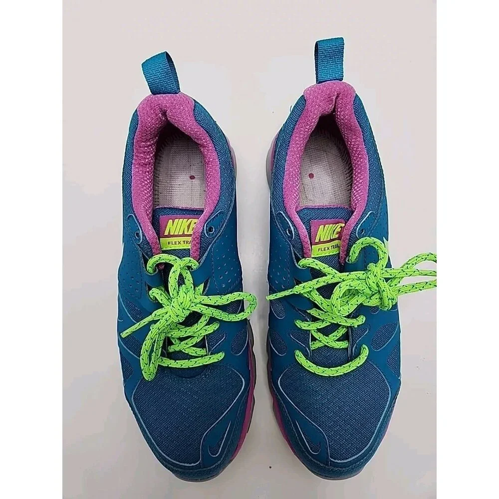 Nike Flex Trail Blue Green Pink Running Shoes Women's US‎ 8.5 - Picture 7 of 8